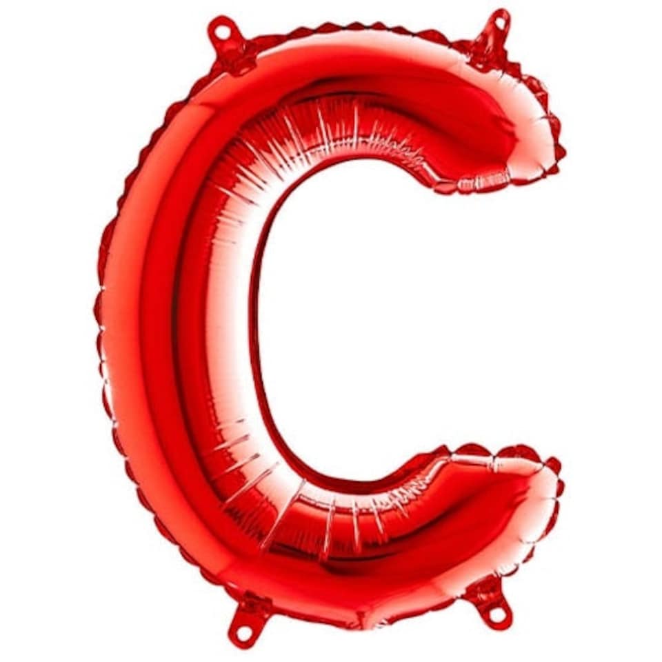 Red Letter C Air Fill Foil Balloon 35cm / 14 in