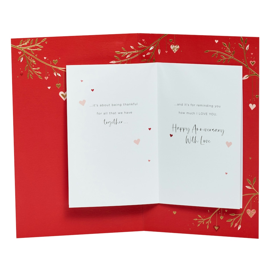 image 1 of Husband Wedding Anniversary card - Heart tree