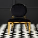 image 2 of Interiors by Premier Stackable Gold Finish Dining Chair, Backrest Indoor Velvet Chair, Easy to Clean Bedroom Velvet Chair