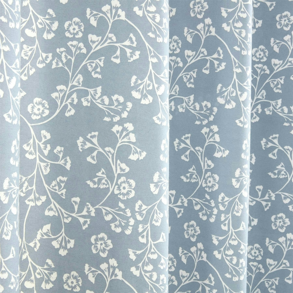 image 1 of Sade Eyelet Curtains - Blue - 229x183cm