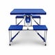 image 6 of Portable Folding Outdoor Picnic Table and Bench Set 4 Seats | Blue