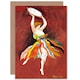 image 1 of Dancing Woman Brandishing Clock Weird Art Card