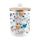 image 1 of Botanical Chickens Food Waste Caddy - Metal 2L Decorative Kitchen Compost Bin