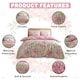 image 3 of Hattie Floral Duvet Cover Set Reversible Polycotton Beddings Pink | Double