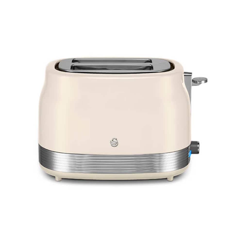 image 1 of Swan Retro Revive Cream Traditional Kettle & 2 Slot Toaster Set