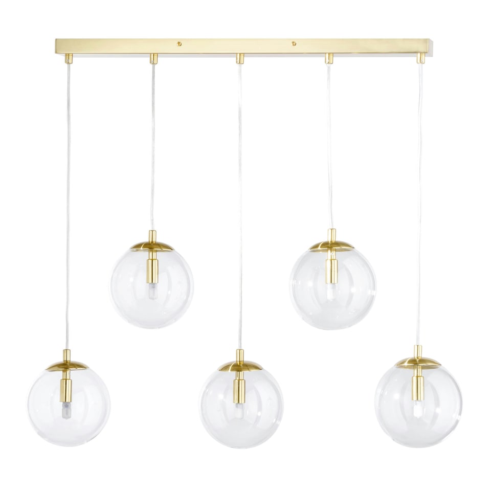 image 1 of BHS Milton 5 Light Pendant Bar, Gold