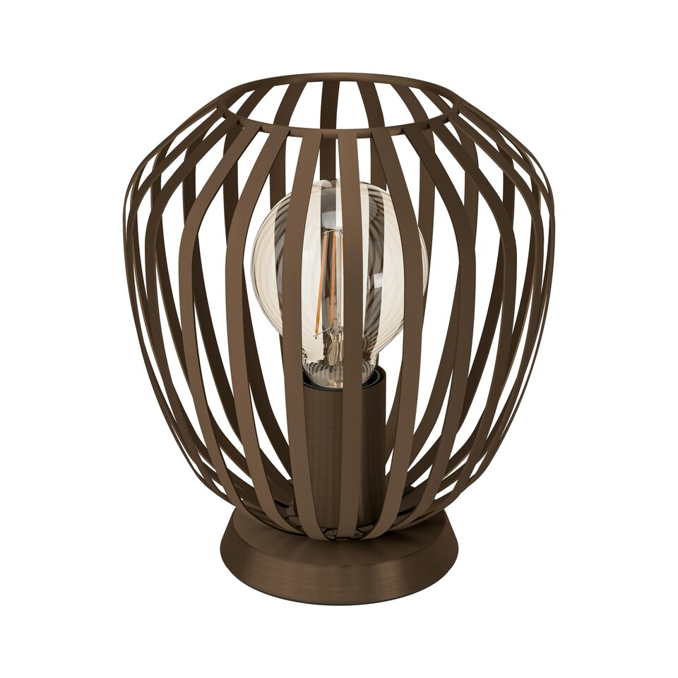 image 1 of EGLO Espinal Brown Steel Contemporary Table Lamp