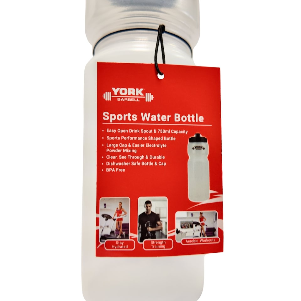 image 1 of York Barbell Sports Water Bottle 750 ml — BPA-free, Leak-proof, Dishwasher-safe | Multi | 750ml
