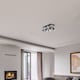 image 2 of ValueLights Rosie Rectangular 6 Way Black Chrome Adjustable Ceiling Spotlight