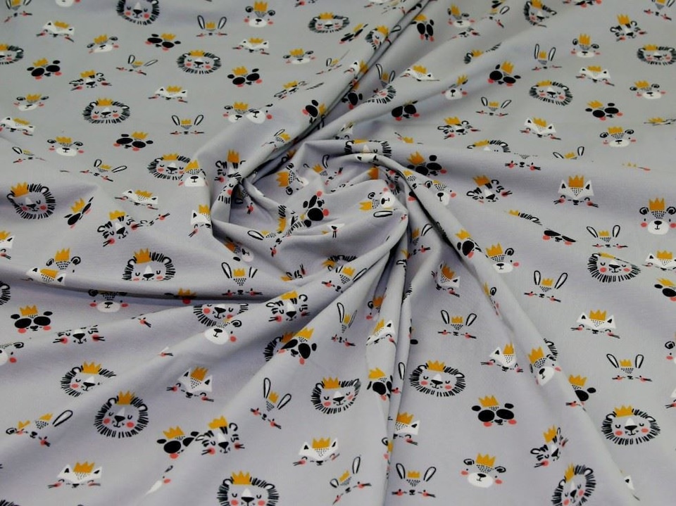 Silver Cotton Jersey Stretch Knit Fabric for Dressmaking, 147cm / 57" Wide - per metre
