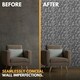 image 6 of NOVECRAFTO Diamond Effect 3D Wall Panels – 6 Sheets Covering 1.5 sqm (16.15 sqft) – Matte Interior PVC Cladding Tiles – 19.6"x19.6" Diamond Design Silver Grey