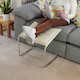 image 2 of Greenhurst Beige Footrest with Chrome Frame – Ergonomic Leg Support for Relaxation & Improved Circulation Brown | Beige