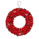 image 1 of Neo Luxury Extra Large Red Rose Wreath 50cm Home Artificial Christmas Festive Front Door Decoration | Red | Red