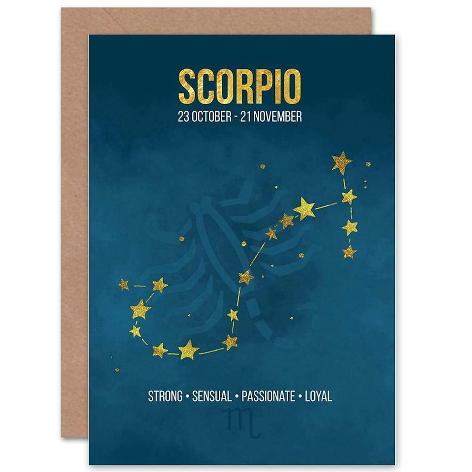 image 1 of Scorpio Star Sign Astrology Zodiac Birthday Greeting Card