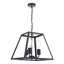 Charley 3-Light Black Lantern Ceiling Pendant
