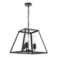image 1 of Charley 3-Light Black Lantern Ceiling Pendant