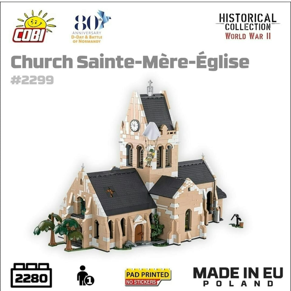 image 1 of Church Sainte-Mere-Eglise brick model - COBI 2299 - 2280 bricks