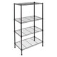 image 1 of Harbour Housewares Adjustable Wire Shelving Unit - 4 Tier - Black