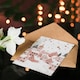 image 4 of Pink Gold Snow Townscape Winter Watercolour For Her Woman Christmas Card