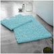 image 1 of VELVETIO Loop Bath Set Anti Slip Water Absorbent Soft Bathroom Rugs Blue | Aqua