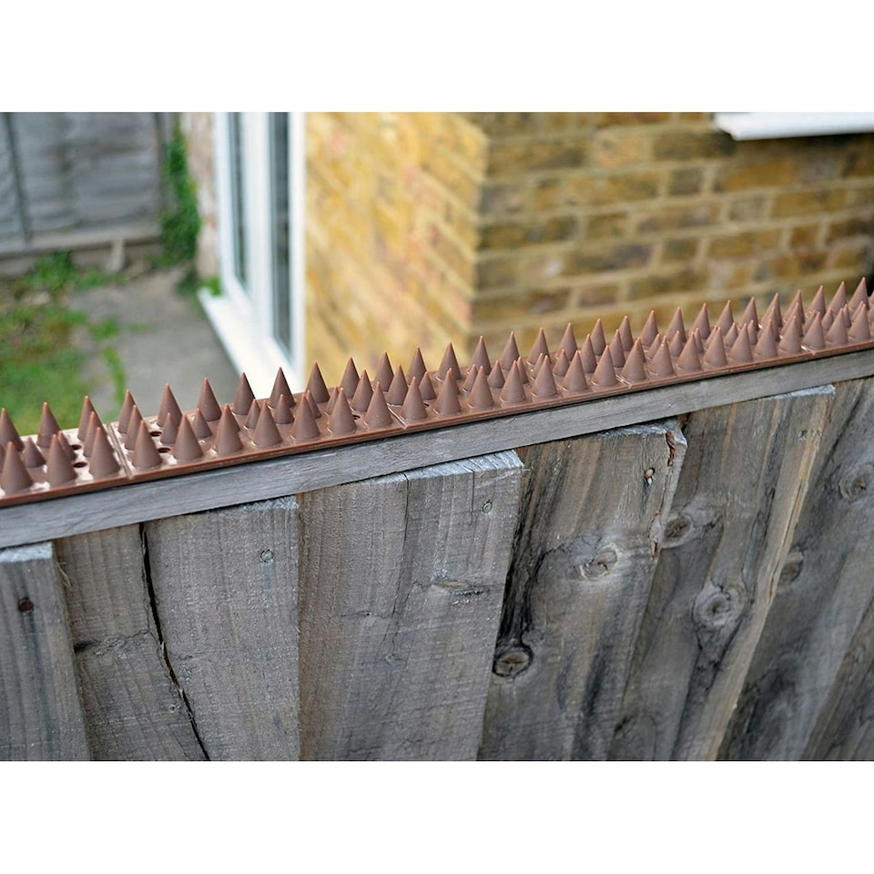 image 1 of SPARES2GO Security Spikes Bird Repellent for Garden Fence Wall Anti-Climb (10 Pcs, 5m)