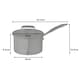 image 3 of ProChef 16cm Stainless Steel Saucepan with Glass Lid Induction & Oven Safe Silver