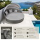 image 2 of Sun Lounger Santorini - modular garden furniture set with shade canopy | Grey | grey | 175 x 171 x 136 cm | 1
