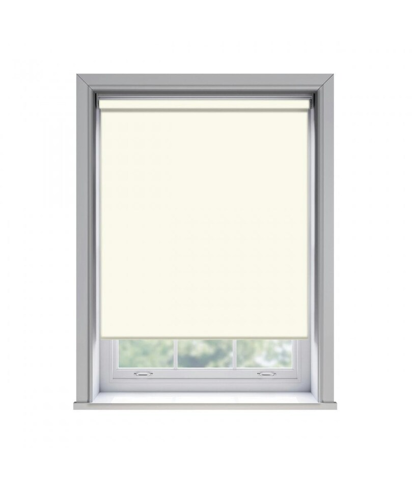 125cm No Drill Cream Thermal Blackout Roller Blind (170cm Drop) | Cream