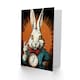 image 2 of Alice in Wonderland White Rabbit I'm Late Art Card