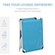 image 4 of Outsunny Folding Outdoor Reclining Sun Lounger Chair Aluminium Frame Blue