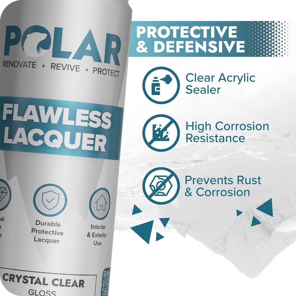 image 1 of Polar Flawless Lacquer Spray Matt Finish Durable & Protective Topcoat | Clear | Clear Matt | 400 ml | 1