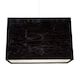 image 2 of Contemporary Designer Jet Black Crushed Velvet Fabric Rectangular Lamp Shade | Black