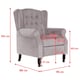 image 9 of Velvet Gold Marianna Manual Recliner Wingback Chair