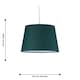 image 7 of Set of 2 Dark Green 23cm Tapered Cylinder Pendant or Lamp Shades | Green | Medium | 2