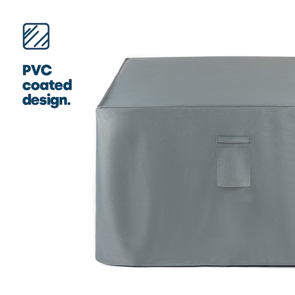 image 1 of Rattan Dining Furniture Cube Cover Grey