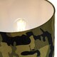 image 4 of Stylish Green and Black Army Camouflage Drum 10 Inch Lampshade for Table or Pendant | Green