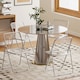 image 2 of HOMCOM Foldable Chairs with Heavy Duty Steel Frame, Clear