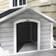 image 9 of PawHut Wooden Dog House w/ Porch, Water-resistant Roof, for S M Dogs, Grey | Multi