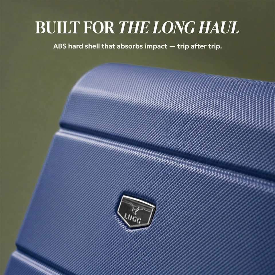 image 1 of Lugg Jetset Lightweight ABS Hard Shell Cabin Suitcase with 4 Spinner Wheels (40x30x20cm)