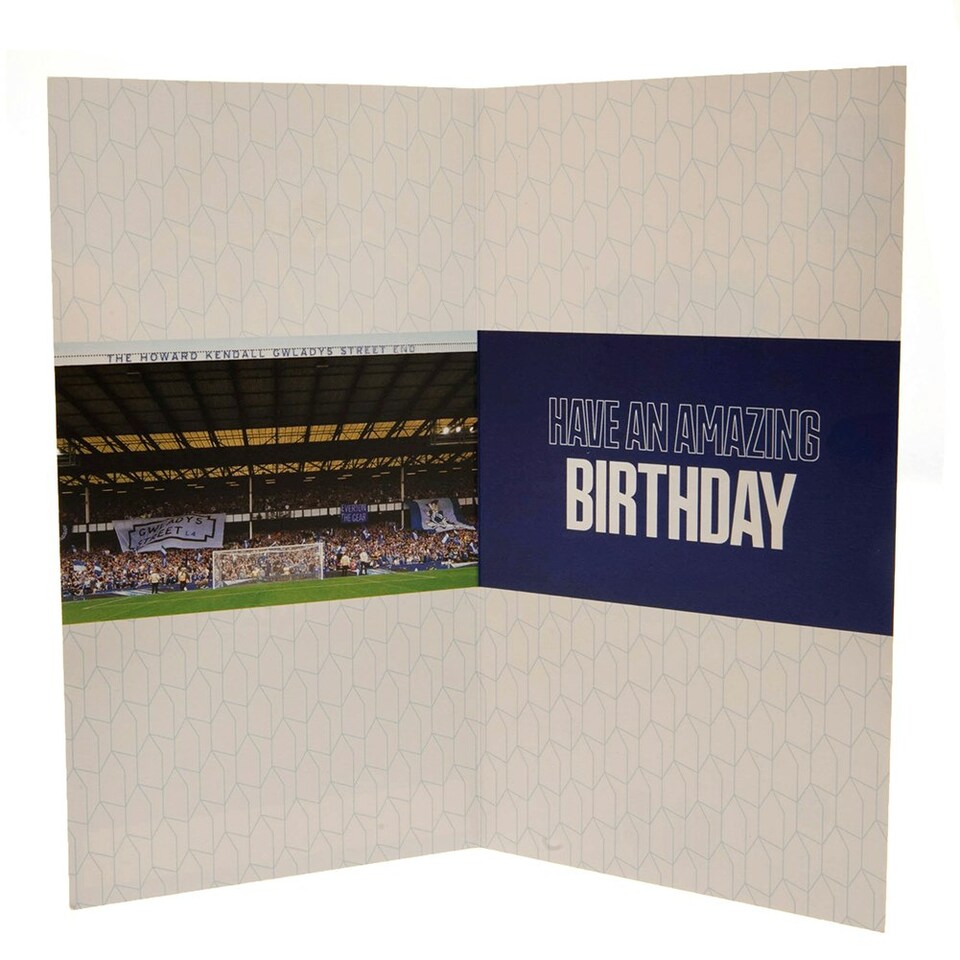 image 1 of Everton FC Customisable Birthday Card With Stickers - Blue/White/Gold - One Size