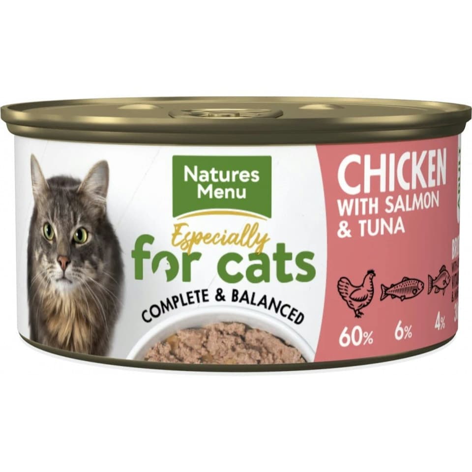 image 1 of Natures Menu Cat Chicken with Salmon & Tuna 85g x 18