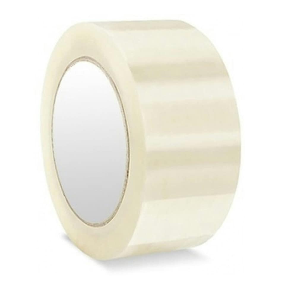 image 1 of 4 x Clear Super Sticky Long Lasting Low Noise 50mm x 66m Parcel Sealing Packaging Tape
