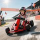 image 2 of HOMCOM 24V Electric Go Kart for Kids with Music, Horn Honking, Slow Start