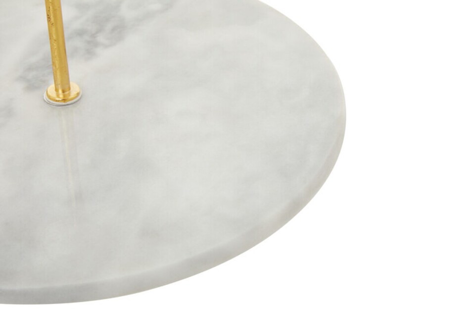 image 1 of Salerno Grey Marble Cake Stand With Gold Handle | Grey