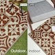 image 4 of Homescapes Outdoor Rug Luxury Waterproof Reversible, For Garden, Tile Mosaic | Brown | Brown and Beige