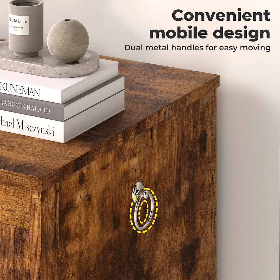 image 1 of Levede Storage Bench Rustic Wooden Cabinet Chest Table Toy Box Indoor Furniture