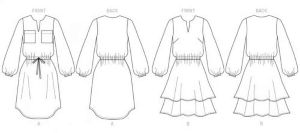 image 1 of Butterick 6806 Paper Sewing Pattern – Women’s Dress, Size B5 (8–10–12–14–16), Easy