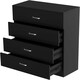 image 1 of Alivio 4 Drawers Bedside Storage Cabinet for Bedroom, Living Room, Dressing Room (Black)