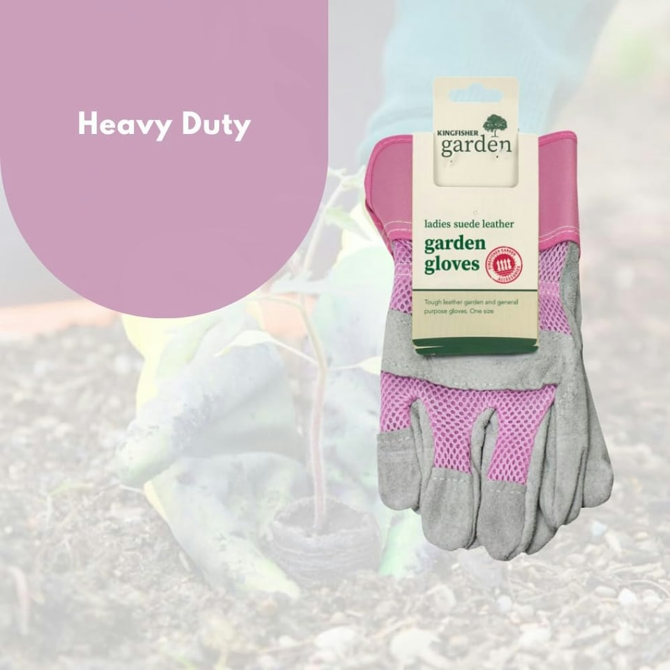 image 1 of Marco Paul Pink Leather Gardening Gloves Pink