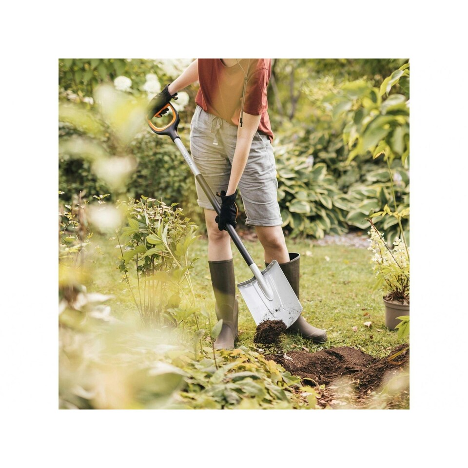 image 1 of Fiskars Xact Rounded Spade - Multi Colour - One Size